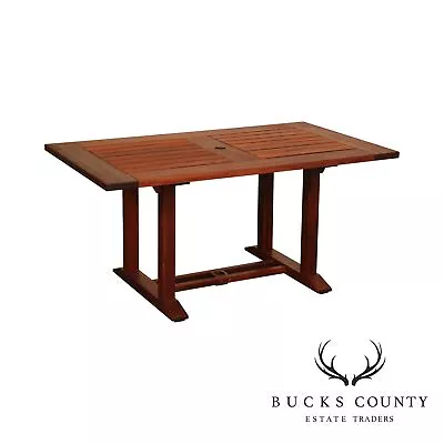 Craftsmen Style Hard Wood Patio Dining Table • $1095