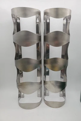 $38.25 • Buy 2 IKEA VURM 4 Bottle Holder (8 Total) Stainless Steel Wine Rack 300.557.60