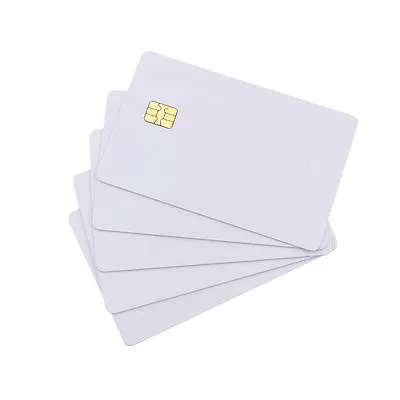 £9.99 • Buy 10 X Plain White PVC Plastic SLE4428 CHIP/SMART Cards For ID Card/Badge Printers