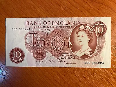 Bank Of England TEN Shillings Note Fforde 1966-'70 88S 585224 MINT Uncirculated • £20