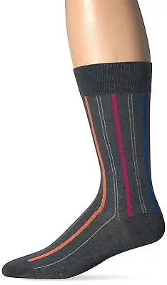 J.M. Dickens Mens Dress Socks 10-13 Pima Cotton Vertical Striped Lines Fashion  • $10