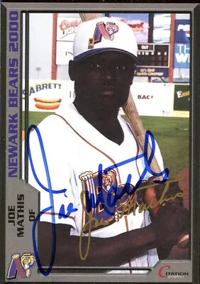 2000 Newark Bears JOE MATHIS Signed Card Autograph AUTO MARINERS • $3.49