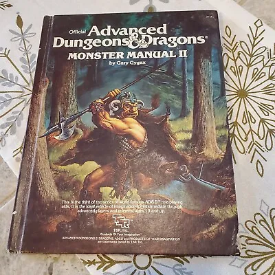 TSR 1983 Advanced Dungeons & Dragons Monster Manual 2 II Gary Gygax #2016 VGUC • $45