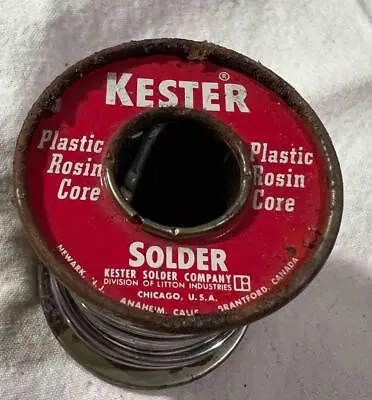 Vintage Kester Plastic Core Tin/Lead Solder Spool • $13.99