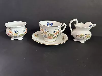Beautiful Vintage Aynsley Fine Bone China Blue Butterfly Cottage Garden Set • £66.23