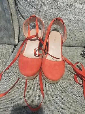 Women’s Orange Wedges Miss Selfridge Size 6 • £4.25