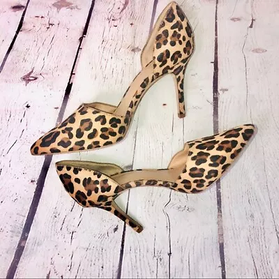 J. Crew Calf Hair D'Orsay Leopard Heels • $90