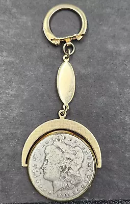 1901-O $1 Morgan Silver Dollar Lucky Back Key Chain #719 • $60