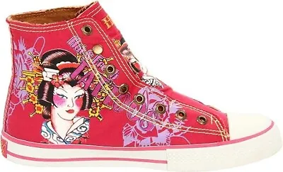 Ed Hardy High Top Geisha Sneakers Size 5 • $45