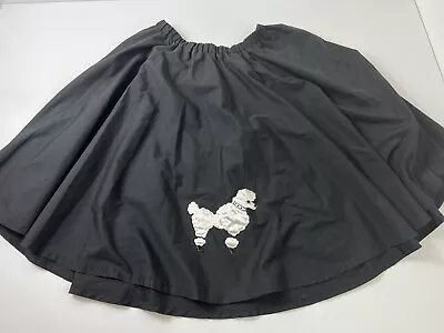 Vintage Handmade Poodle Skirt Size Small/Medium Retro Fifties Costume Black • $19.99