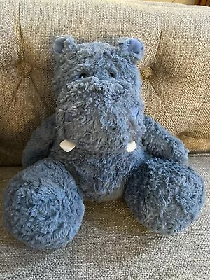 Aurora Blue Rumble Hippo Soft Plush Blue/Gray Stuffed Animal • $12.99