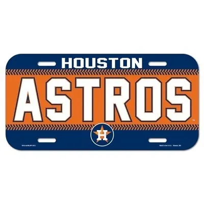 HOUSTON ASTROS ~ (1) Official MLB Plastic Color License Plate ~ New! • $9.99