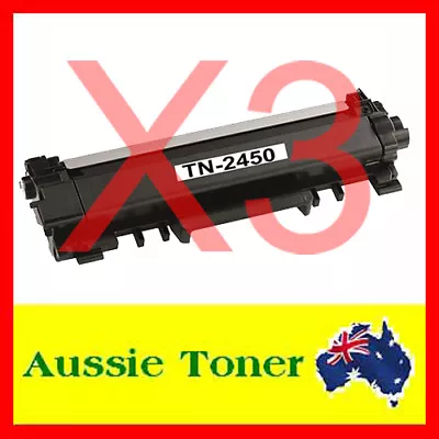 3x TN2450 WithCHIP Toner For Brother MFC-L2710DW L2713DW L2730DW L2750DW HLL2350 • $36.80