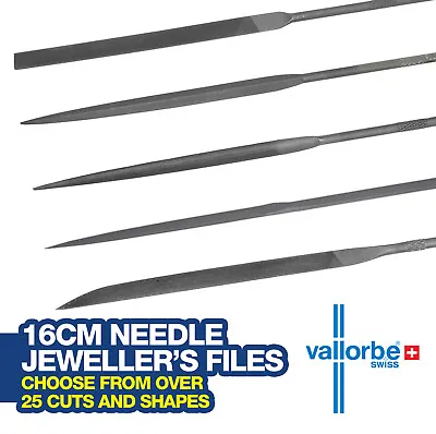 Vallorbe 16cm Swiss Made Needle Files - Choose From Over 25 Shapes And Cuts • £13