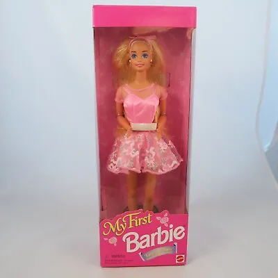 1995 My First Barbie Doll Pink Dress #14592 Mattel NIB • $22.99