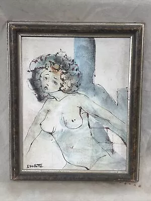 Mid Century Modernist Female Nude Oil Painting Framed Expressionist Modernism • $325