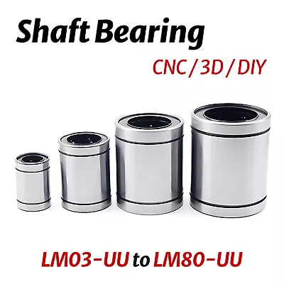 Linear Shaft Bar Rail Slide Bearing Motion 3D Printer - From LM03-UU To LM80-UU • £2.10