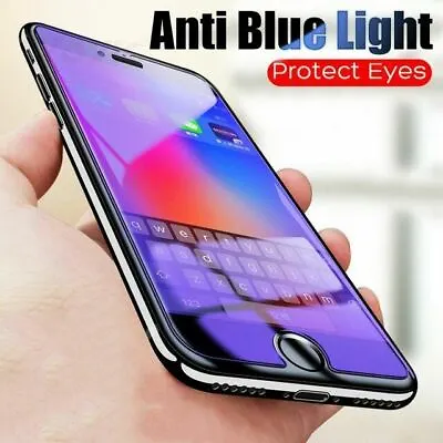 $9.99 • Buy Anti BLUE Light Filter Glass Screen Protector For IPhone 14 13 Pro 12 11 XR 8 7