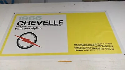 1966 Chevelle Chevy Chevrolet Vintage Style Dealer Promo Banner Sign Pennant • $49