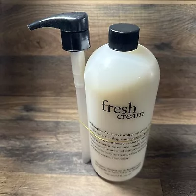 Philosophy Fresh Cream Shampoo Shower Gel And Bubble Bath 32 Fl. Oz With Pump • £31.36