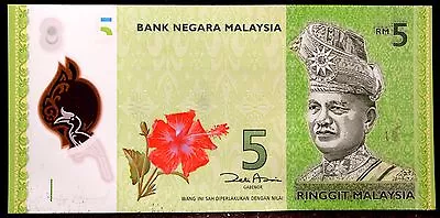 Bank Of Negara Malaysia 5rh Polymer Note • $2