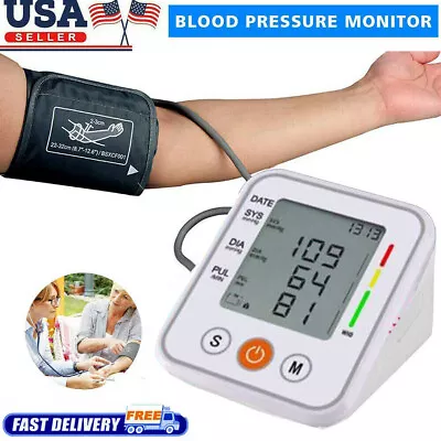 Upper Arm Blood Pressure Monitor Digital BP Cuff Machine Automatic Pulse Meter • $12.95