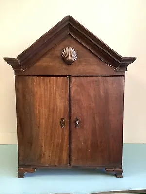 English 19th Century Mahogany Collectors Cabinet  22.75” H • $465