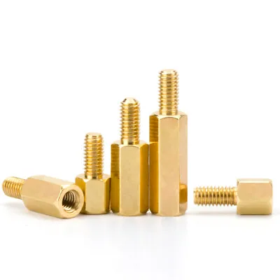 M2M2.5 M3 M4 Solid Brass Copper Hex Standoff Support Spacer Pillar For PCB Board • $2.78