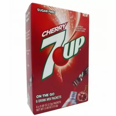 7 UP Cherry Drink Mix Sachets 13.2g 6 Sachets - Best Before 12/02/25 - (ref T2) • £7.60