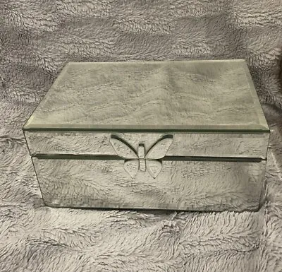 LAURA ASHLEY Mirrored Butterfly Motif Trinket/ Jewellery Box  • £20