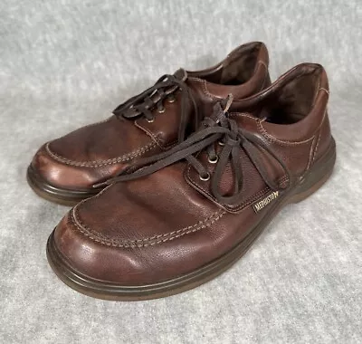 Mephisto Hydro PROtect Air-Jet Shoes Men's Size 9 Brown Leather Lace Up Casual • $39.99