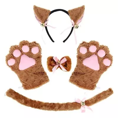 5Pcs Plush Furry For Ears Cosplay Costume Set Night Party Club Dress Up • £13.42