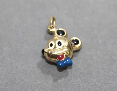 Disney's Mickey Mouse Charm / Pendant ~ 14K Yellow Gold ~ Italy ~ 1.9 Grams • $155