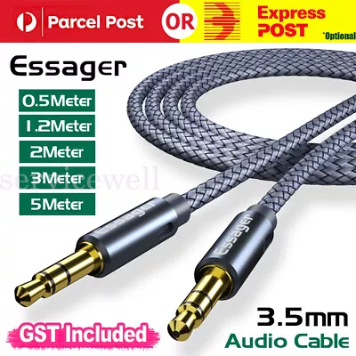 ESSAGER AUX Male To Male Cable Audio 3.5mm Headphone Stereo Extension Cord • $6.31