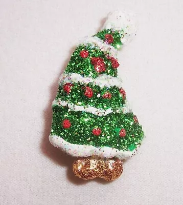 Vintage   ''    Tiny Happy Christmas Tree  ''   Brooch  Pin • $3.50