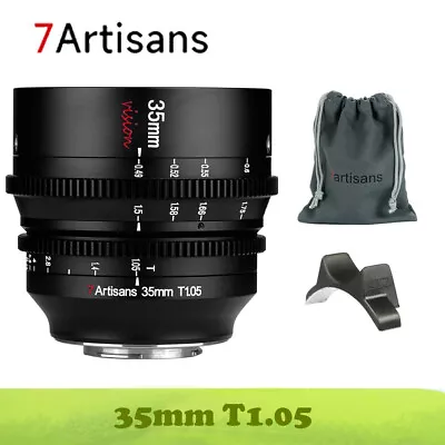 7 Artisans 35mm T1.05 APS-C MF Cine Lens For FujiSonyM43Canon RF  • $374.43