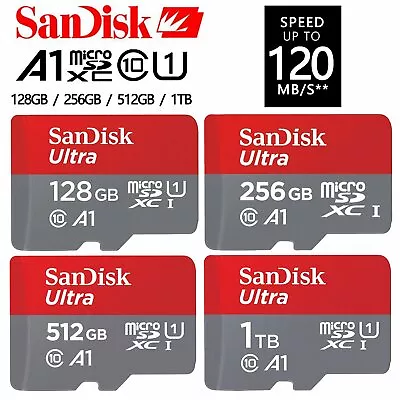 £103.68 • Buy SanDisk Ultra Micro SD 64GB 128GB 256GB 400GB 512GB 1TB SDXC Memory Card 120MB/s