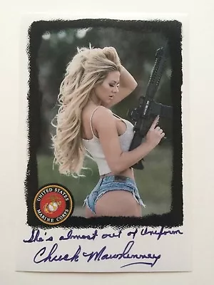 SGT. Chuck Mawhinney Signed Photo Autograph Vietnam Sniper USMC • $100