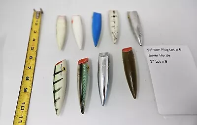 Vintage Silver Horde Jplug Salmon Trolling Plug Lot Of 9 (5  X 9) • $50