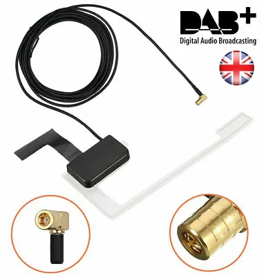 Universal Car 3m Dab Antenna Window Glass Mount Radio Adapter Aerial Ariel Arial • £6.46