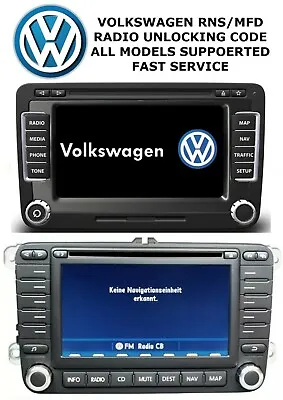 VW VOLKSWAGEN Radio Code All Models RNS510 MFD2  Unlock Code • $4