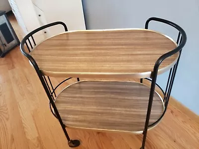 Vintage Howell Rolling Serving Liquor Cart Mid Century Modern Bar Metal Formica  • $395