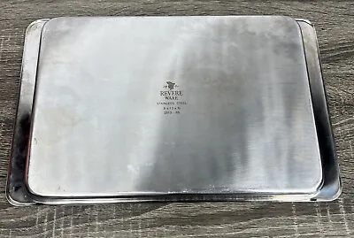 Revere Ware Baking Pan Stainless Cookie Sheet Serving Tray Roaster 9x13 X0.75 • $179.95