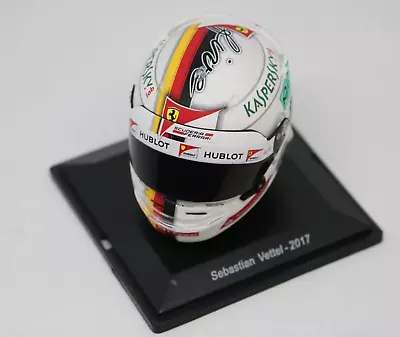 F1 Sebastian Vettel Ferrari 2017 Rare Helmet Scale 1:5 Formula 1 + Magazine • $59.99