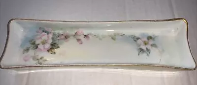 VICTORIA AUSTRIA Pink Flowers VANITY Dresser Tray Small Rectangular • $12