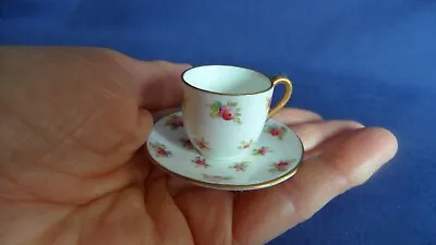 Coalport Miniature Tea Cup And Saucer. Roses • £15.99