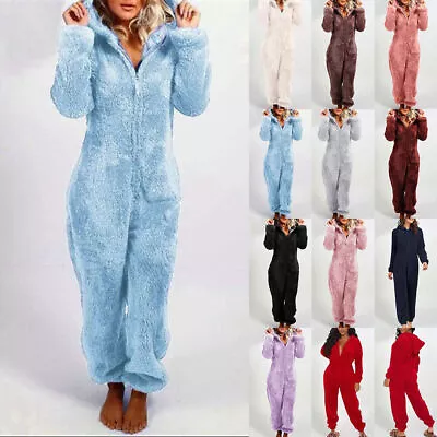 £30.11 • Buy Women Teddy Bear 1Onesie Hooded Jumpsuit Fleece Dressing Gown Bodysuit Plus Size