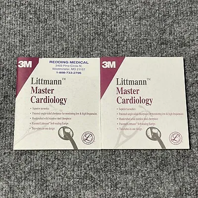 Littmann Master Cardiology Stethoscope Direction Owners Manual Lot Of 2 • $40