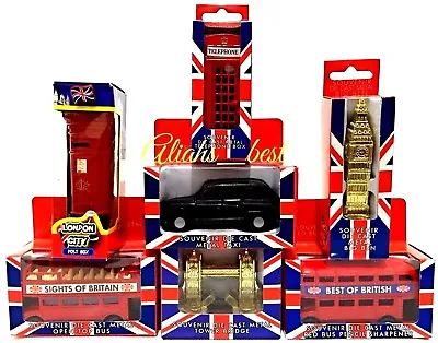 Metal London Model Bus Taxi Big Ben Post Box Telephone Tower Bridge Souvenirs UK • £8.85