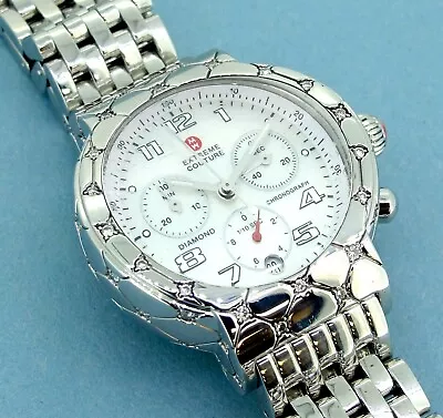 Michele Extreme Couture .95 Ctw Diamonds Quartz Movement Chronograph Watch 39 MM • $899